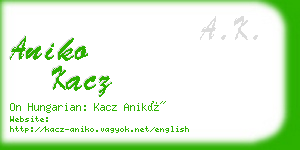 aniko kacz business card